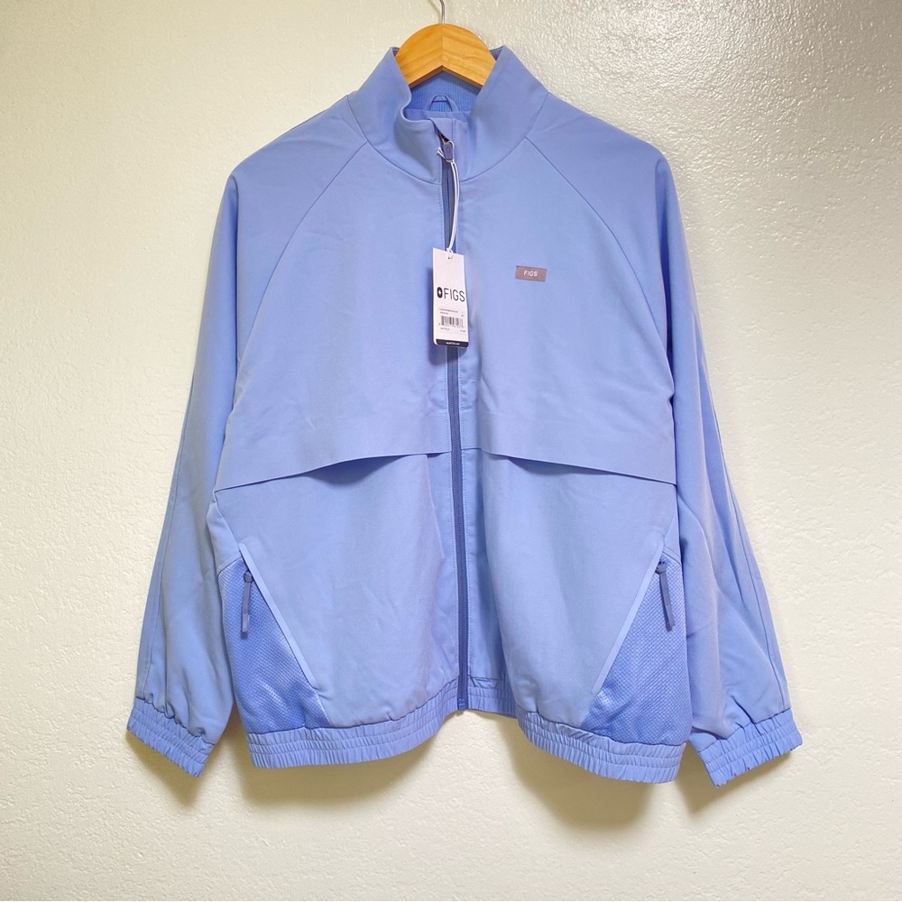 Figs Lavender Blue Bomber Jacket